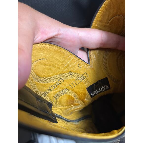 VINTAGE‎ NOCONA BROWN WESTERN COWBOY EMBROIDERED LEATHER BOOTS SIZE 6 C Womens - Picture 9 of 10